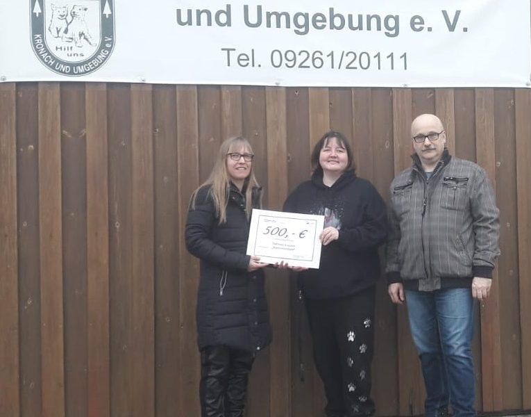„Finn was“ Kleintettau spendet 500 Euro für Kastrationsaktionen des Tierschutzvereins